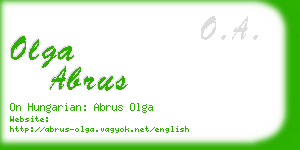 olga abrus business card